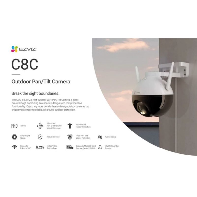 EZVIZ C8C 1080P CCTV PTZ Outdoor IP Camera - Garansi Resmi