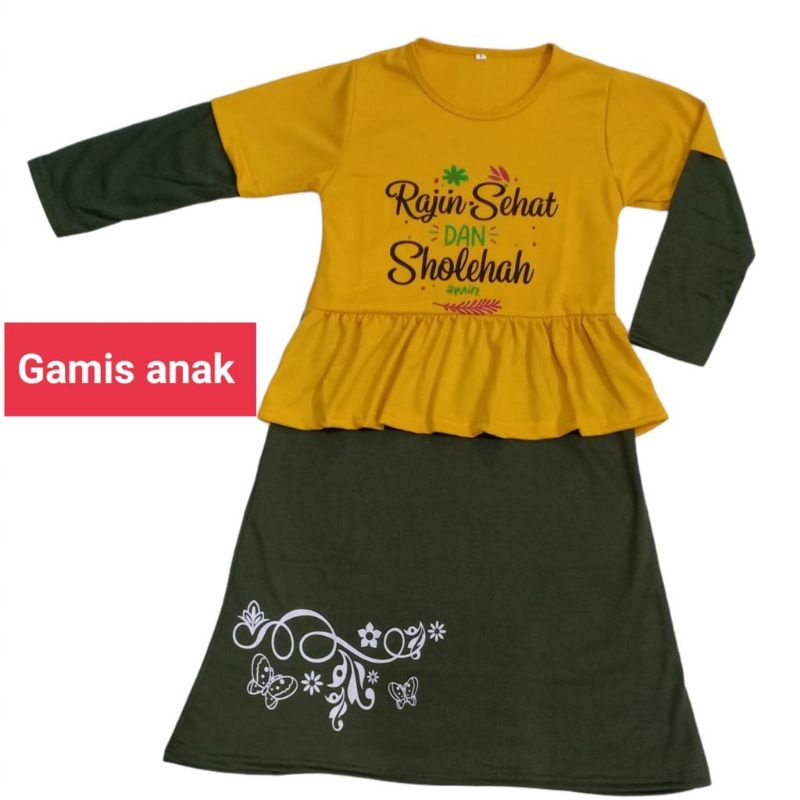 Gamis rumbai anak rajin sholat dan sholehah