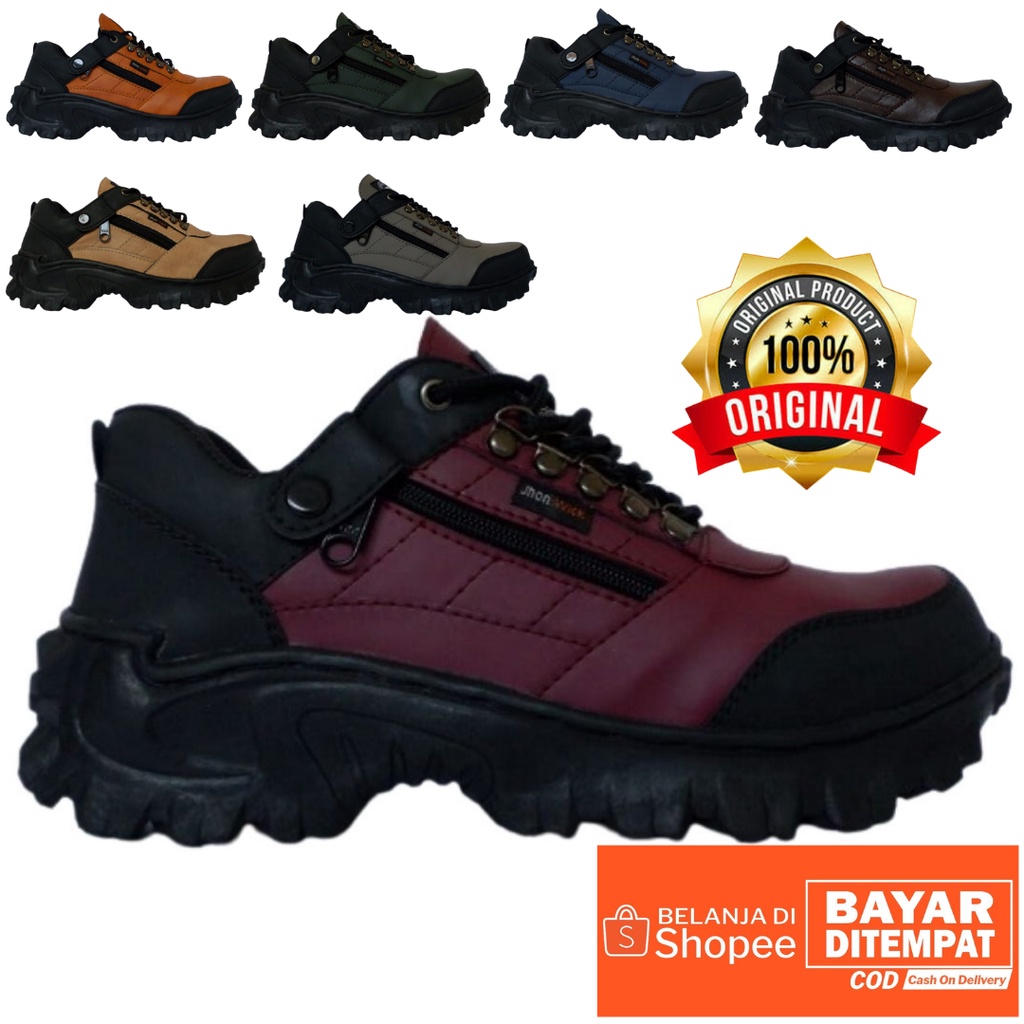 Sepatu Boots Pria Safety Ujung Besi JOHN WICK