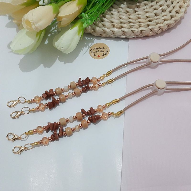 Azizamuslimah2in1tali masker / kalung masker /strap masker / konektor hijab/ hijab / souvenir
