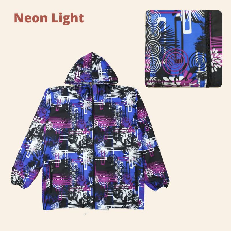 JAKET PARASUT CEWEK PRINTING/ JAKET OLAHRAGA WANITA WATERPROOF/ JAKET SEPEDA GOWES/ JAKET RUNNING/ JAKET PRINTING MURAH-Neonlight