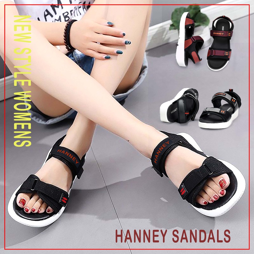 hanney sandal wanita korea sendal gunung wedges terbaru anti slip kretek