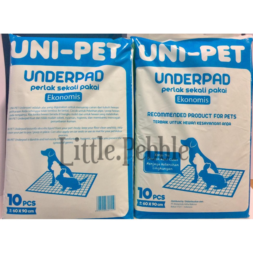 Underpad Uni-pet perlak Alas kandang 60x90cm - isi 10pcs