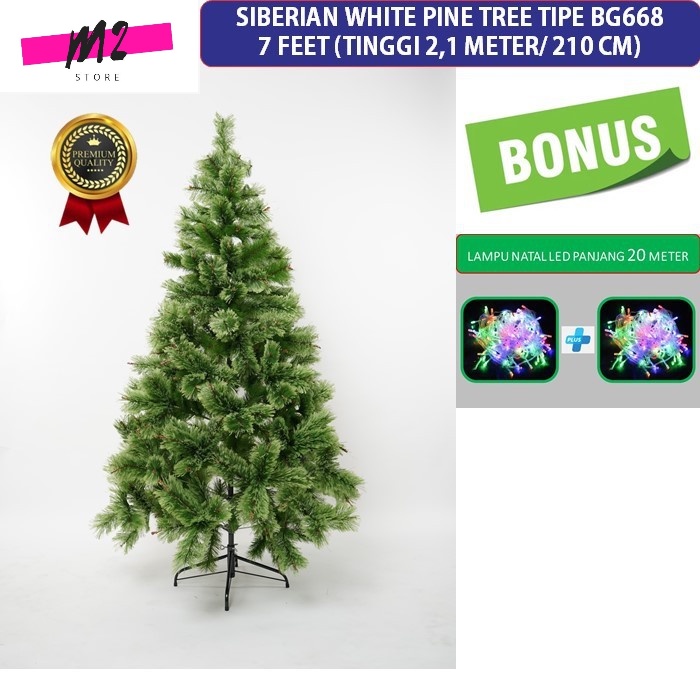 Pohon Natal 7 Feet / 210 CM Siberian White Pine Tree Tipe-BG668