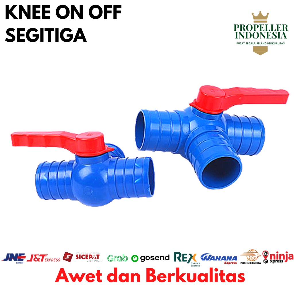 Quick Connector Selang Drip irigasi Pertanian Knee On Off 2&quot; - 4&quot;