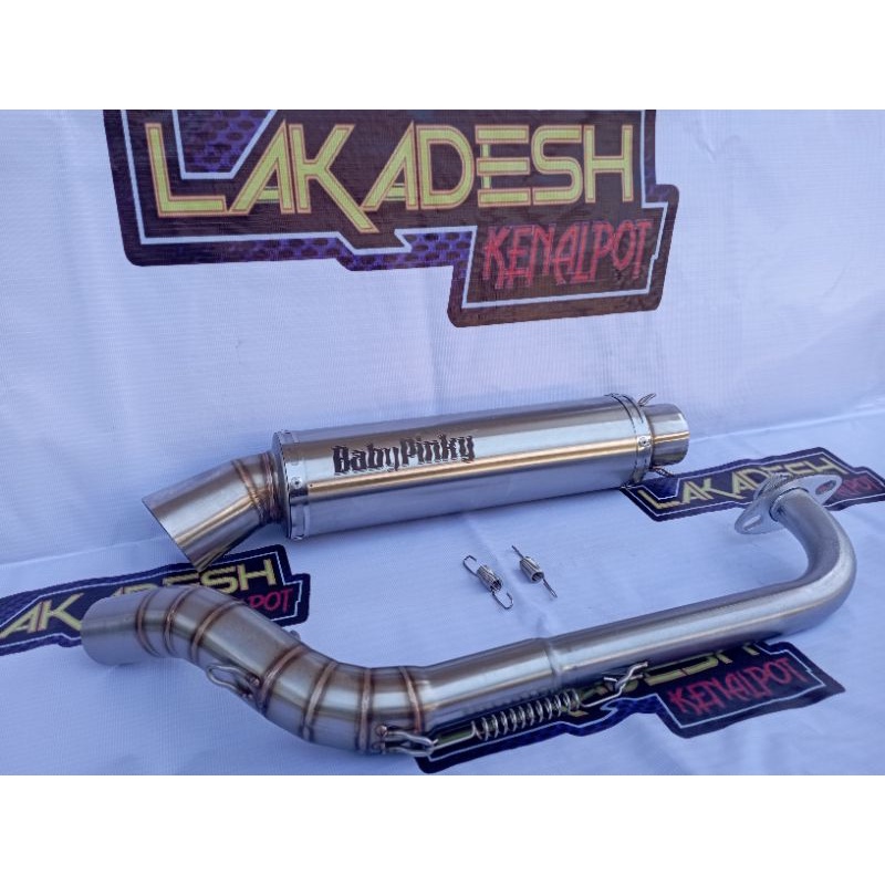 KNALPOT CORONG POLOS/LASER NAMA (INLET 38/50) BEAT MIO VARIO AEROX SCOOPY NMAX PCX LEXI ADV GENIO FREEGO XRIDE DLL