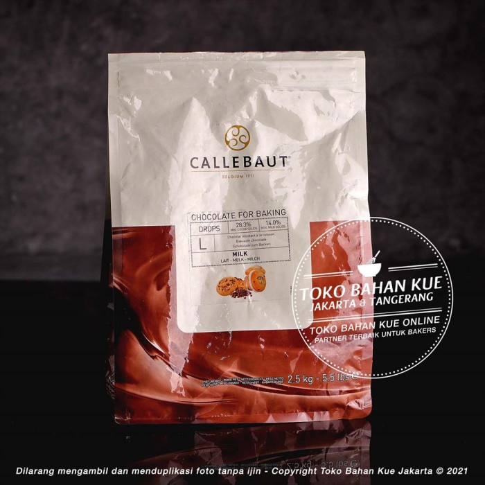 

Callebaut Drops Chocolate Milk 28,3% Baking Chips 2,5 Coklat Chip