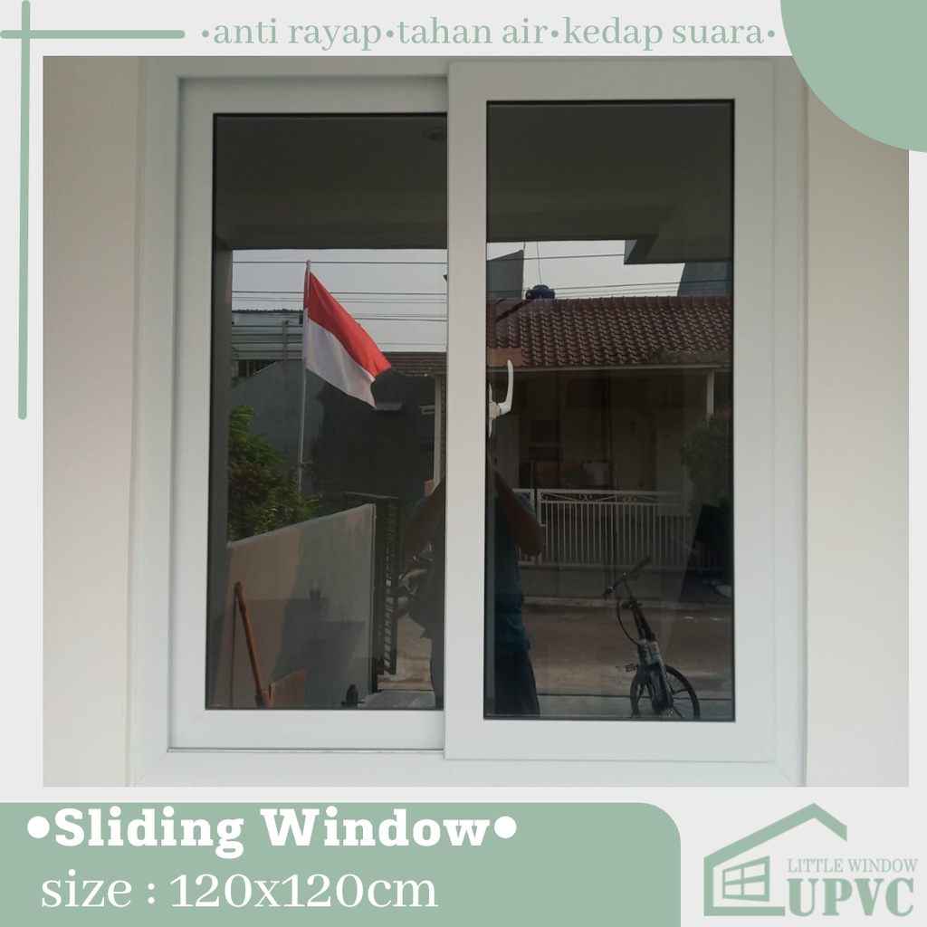 Jendela Sliding / Sliding Window uPVC Conch size 120x120cm