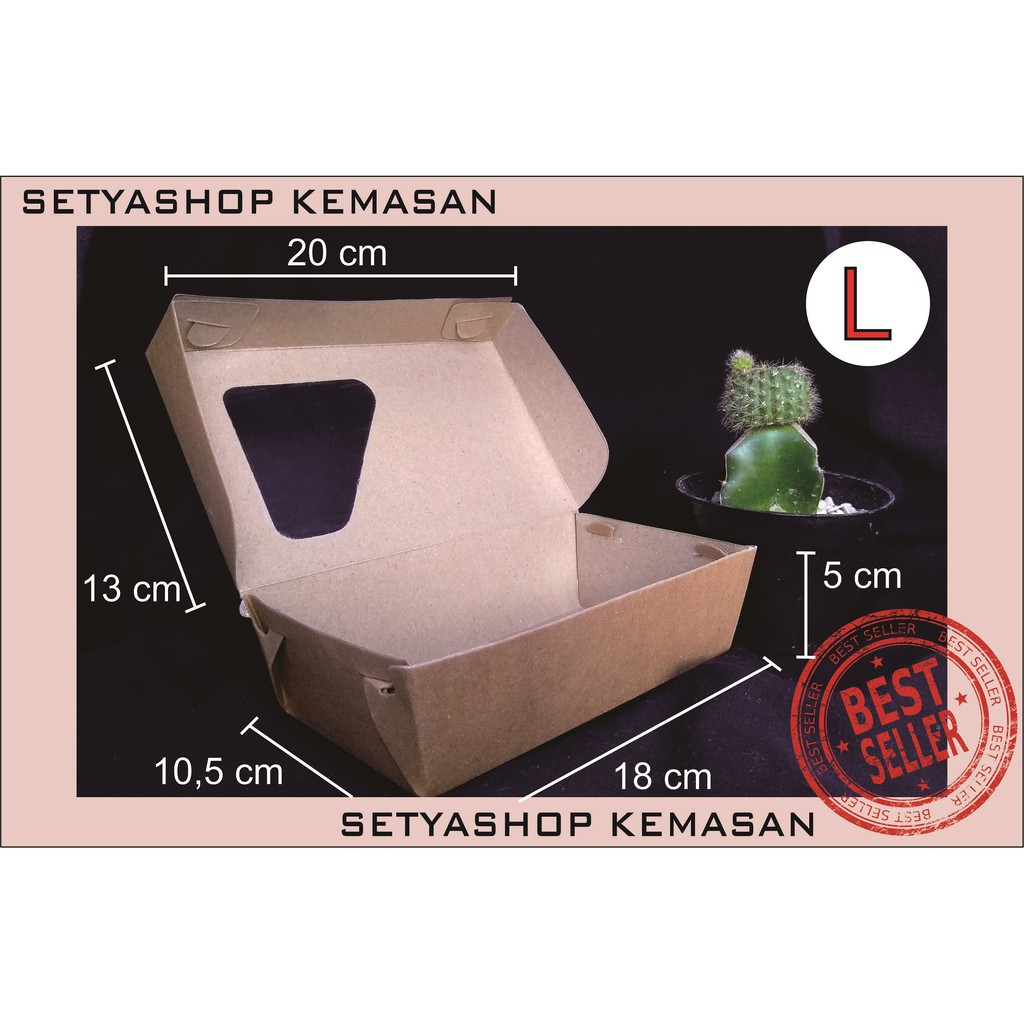 

Paper Lunch Box Size L isi 20 pcs / kardus nasi unik murah