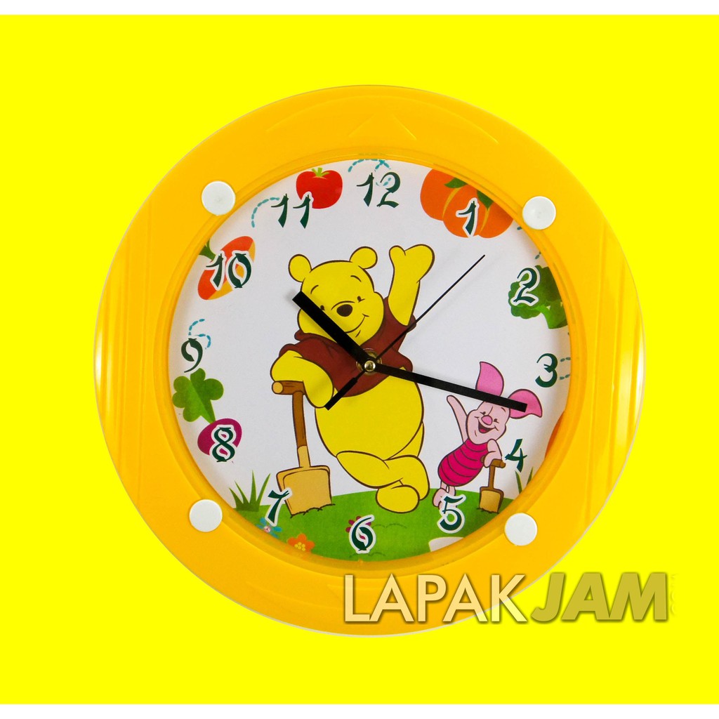 Jam Dinding Karakter Keropi Winnie The Pooh Lucu Unik Murah Nagoya 1725