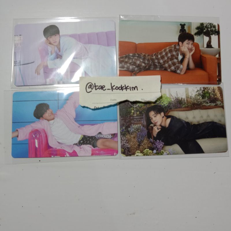 [READY STOK] Photocard BE Ess Dell  rebahan Samsung Lucky draw Sw Pws M2u Jungkook V Jimin Jhope Sug