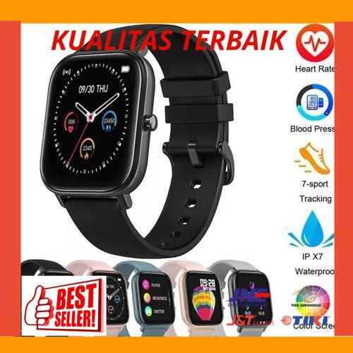 New COLMI P8 Smartwatch Heart Rate Blood Pressure Sport like Amazfit GTS - GOLD