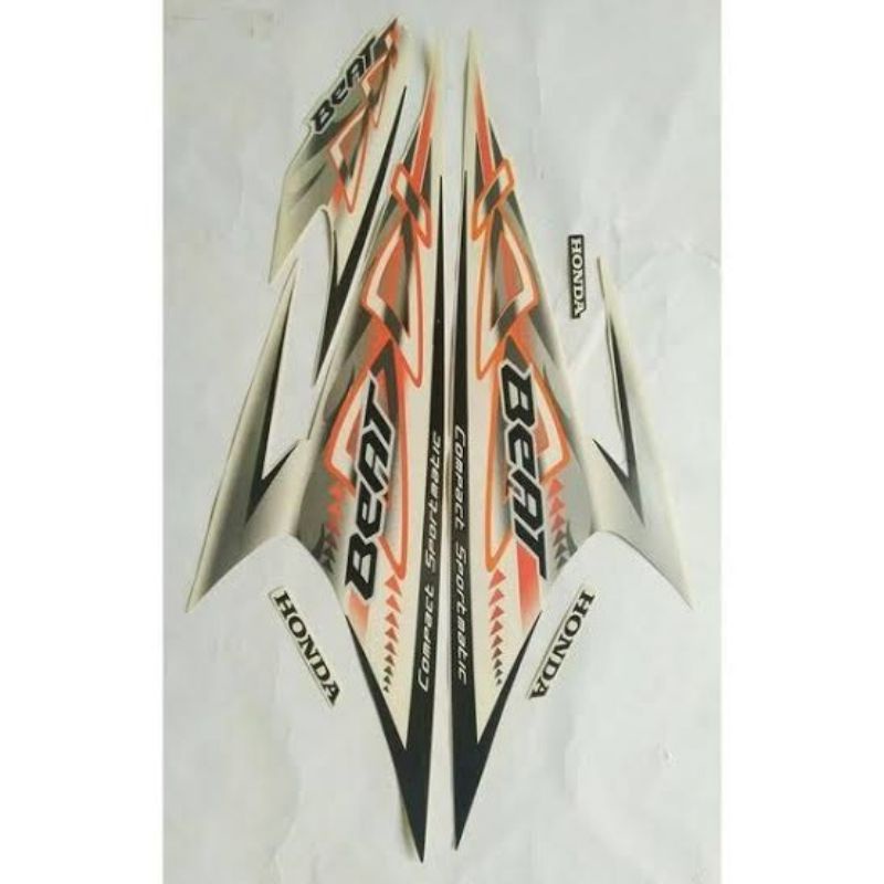 striping lis stiker standar ori beat karbu lama 2012 putih orange stiker ori beat 2012 striping beat