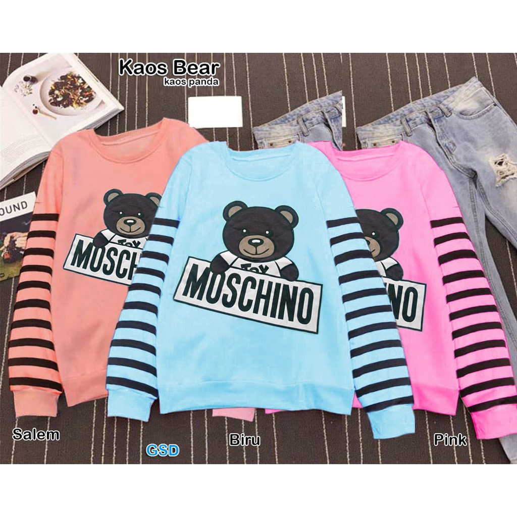 Kaos Bear/kaos panda/kaos wanita/kaos cewek/jual kaos wanita/kaos lengan panjang/blus lengan panjang