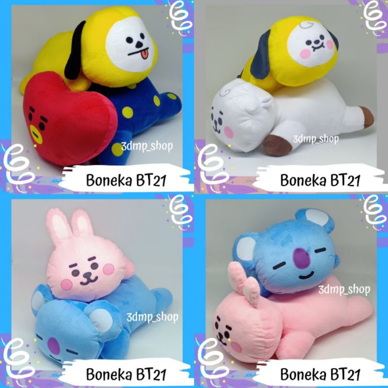 Boneka BT21 Rebahan bts kpop chimmy tata cookyr rj koya