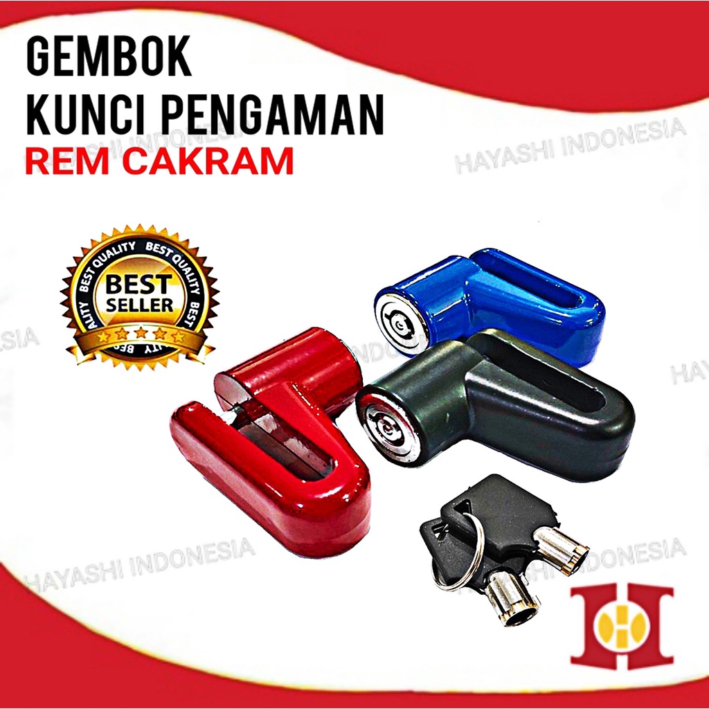 Kunci Gembok Motor Pengaman Rem Cakram Disc Brake Disk Lock Sepeda