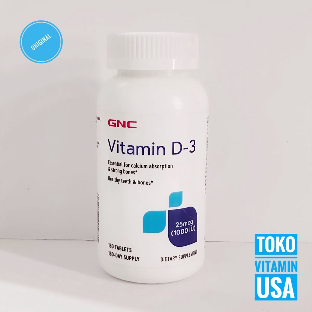 GNC Vitamin D3 1000 IU 25mcg 180 Tablets GNC Vitamin D3 1000IU