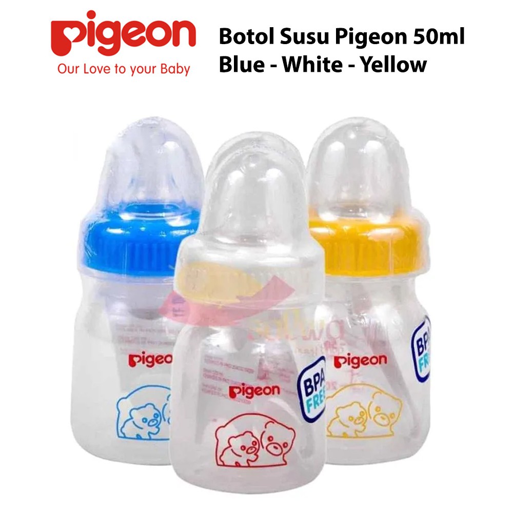 Botol Susu Pigeon 50ml Silicone Nipple 1pcs Botol Susu Bayi