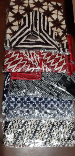 Vl88 - Atasan Baju Batik Wanita Lengan Panjang U/ Blouse Muslimah & Hijaber Bahan Katun Strecth