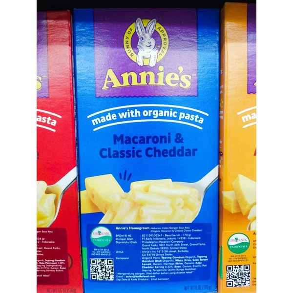 

macaroni instant organic dengan saus keju cheddar