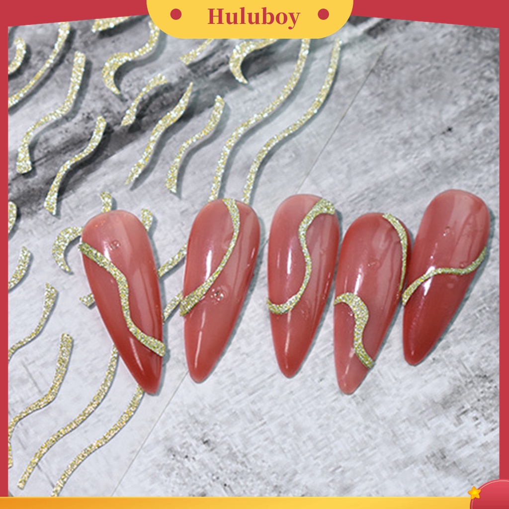 Huluboy Huluboy♡ Stiker Kuku Efek 3D Tidak Pudar Untuk Dekorasi Manicure