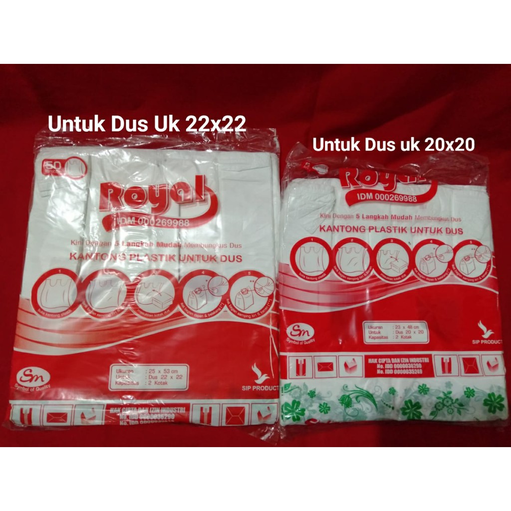 PALING DIBURU!!! Kantong Plastik Dus Merk Royal (uk dus 20x20)