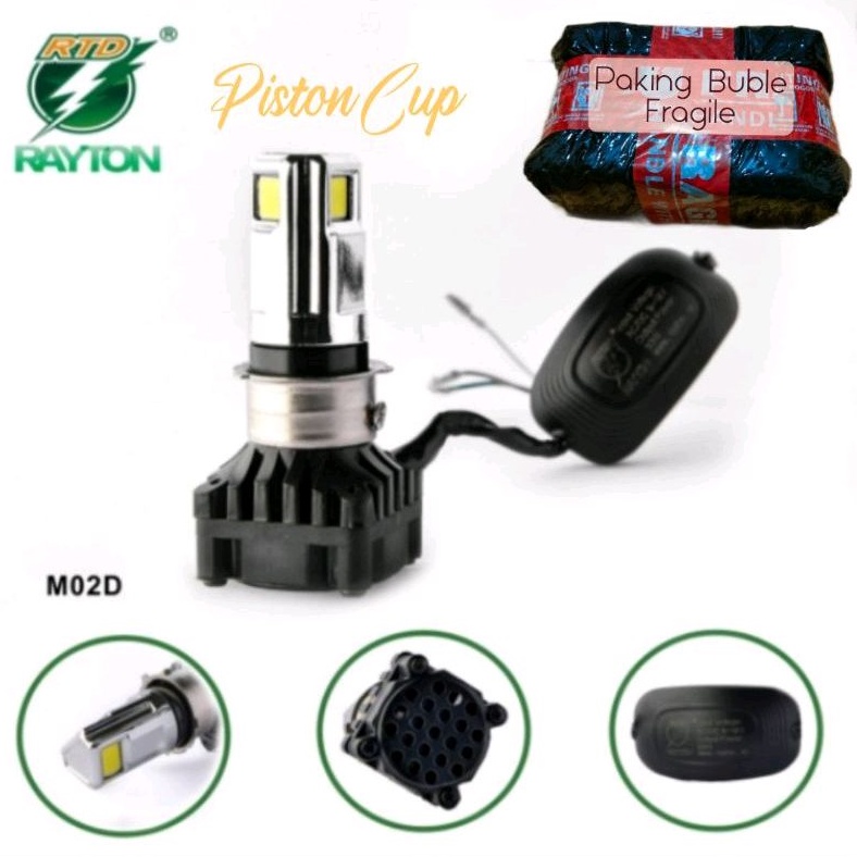 Rayton ORIGINAL lampu depan led rtd 3 sisi rayton h6 h4 hs1 semua motor led depan rtd 3 mata