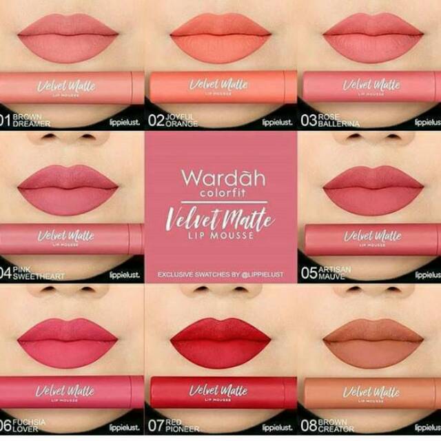 Wardah Velvet Matte Lipstik