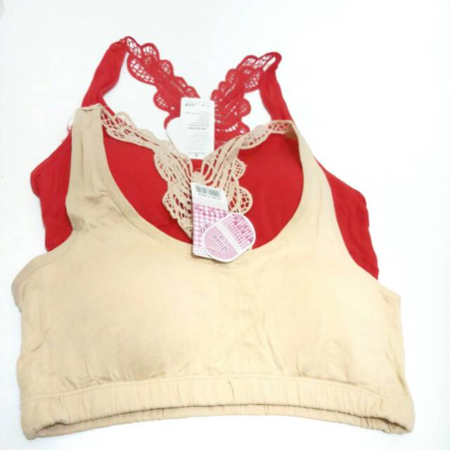 Bralette Wanita Kupu-kupu Dengan Busa Bralette Sport Miniset Bra Cewek Murah Busa Bisa Dilepas