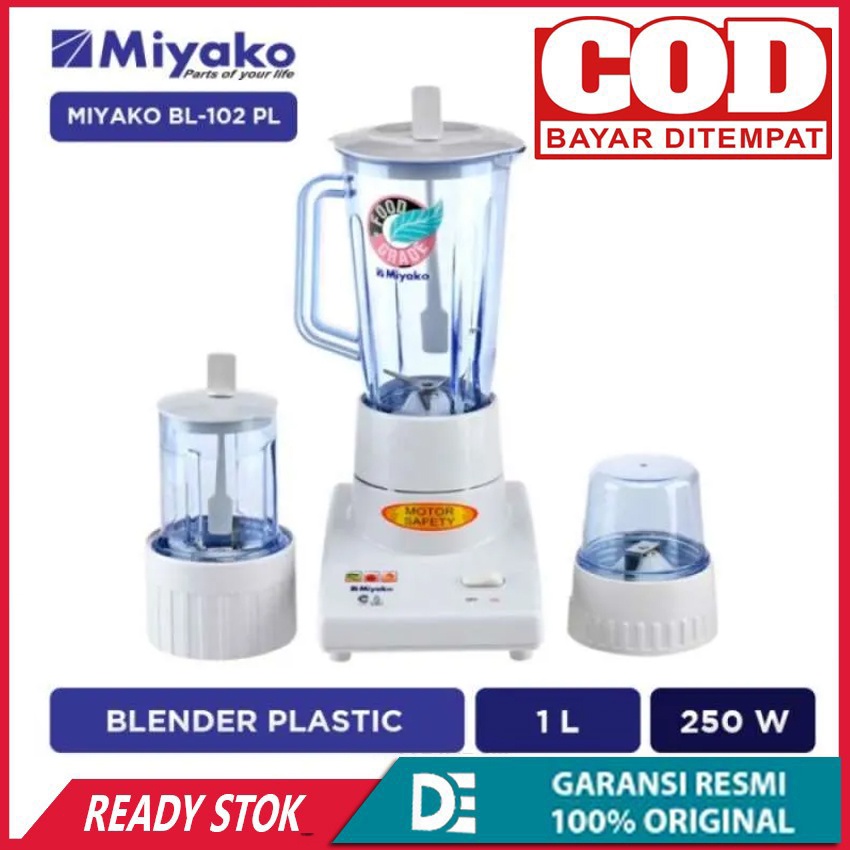 Miyako BL-102 PL Blender Plastik 1Liter Putih