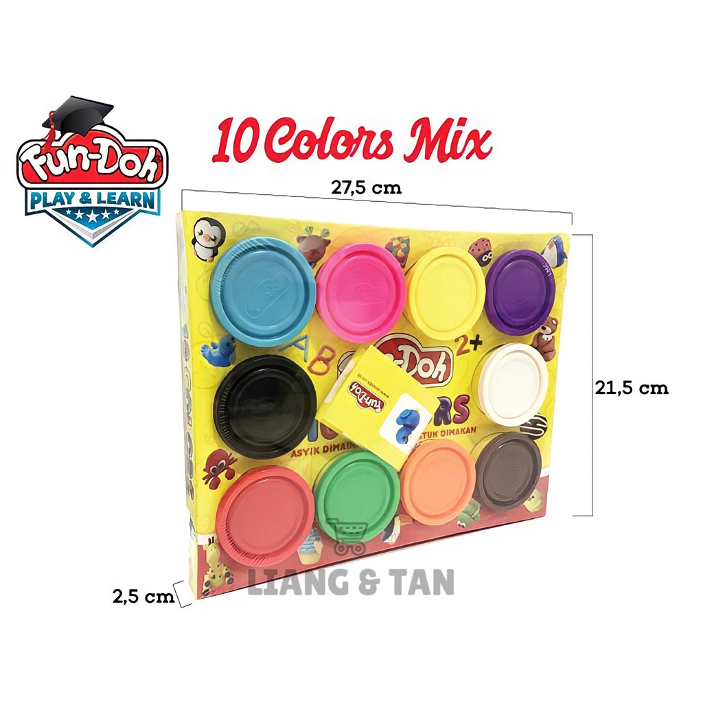 ( BISA COD ) PROMO Mainan Anak Fun Doh Lilin Isi 10 Pick &amp; Play Dough Refill / Mainan Edukasi Anak SNI