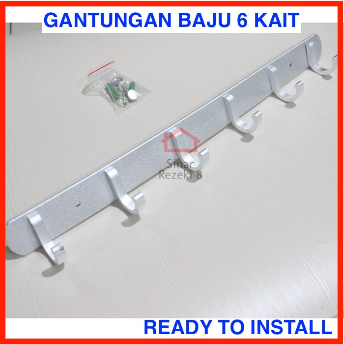 Jual Gantungan Baju Dinding Hanger Kapstok Kait Titik Capstok Shopee Indonesia