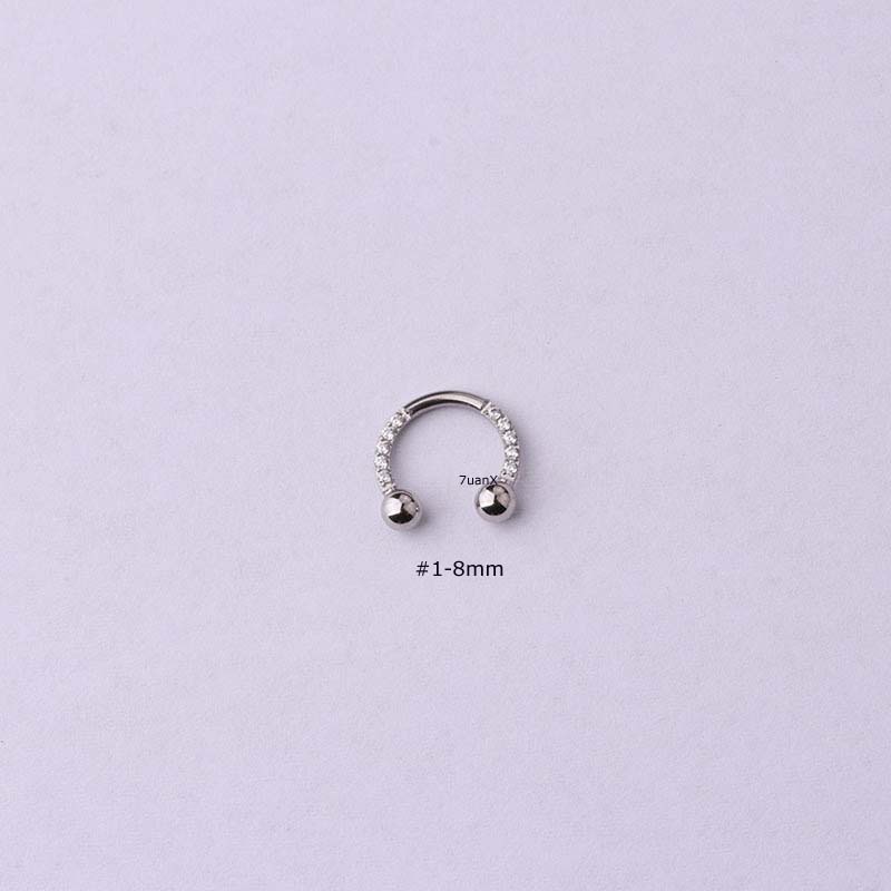 1 Piece Captive Bead Ring Horseshoe Ring Body Piercing Jewelry Lobe Helix Rook Tragus Earrings Unisex