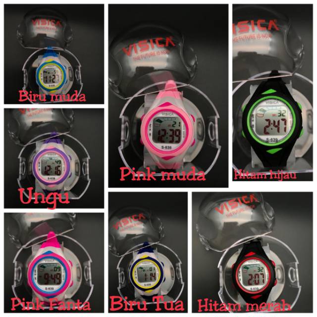 Jam tangan digital anak remaja water Resist merk Visica 639