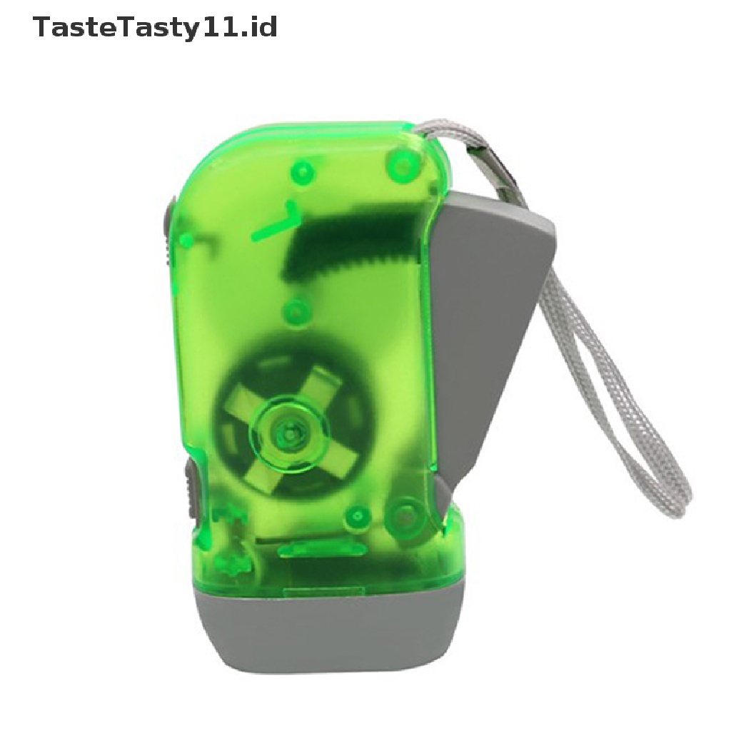 【TasteTasty】 New 3 LED Hand Pressing Dynamo Crank Power Wind Up Flashlight Torch Camping Lamp .