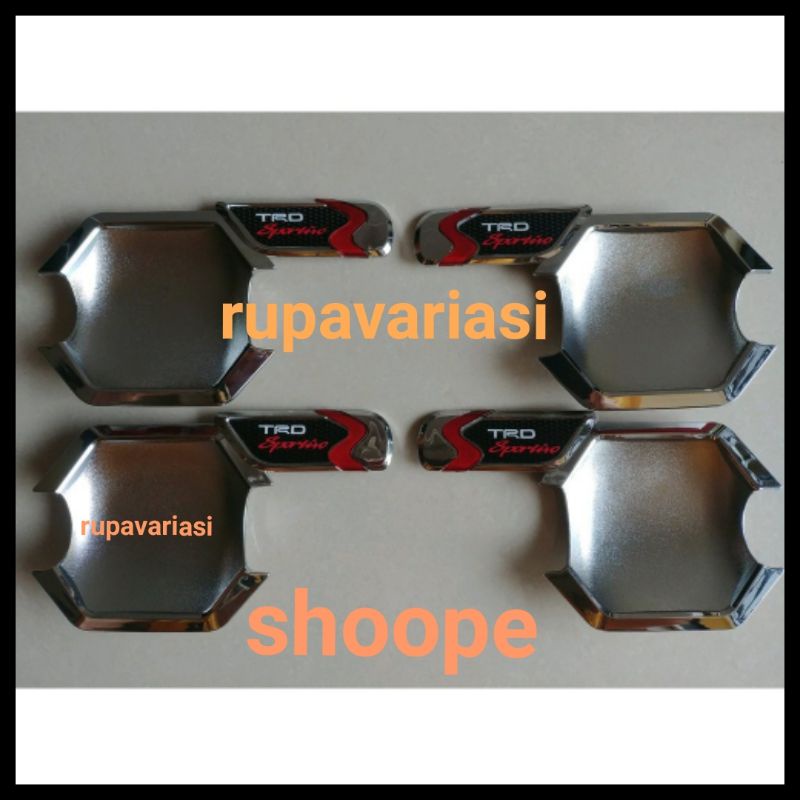 cover outer mangkok handle pintu Toyota inova innova / fortuner lama 2004 sampai 2015 chrome crome hitam doff 2009 2008 2010 2011 2012 2013 2014 hilux tempel vnt