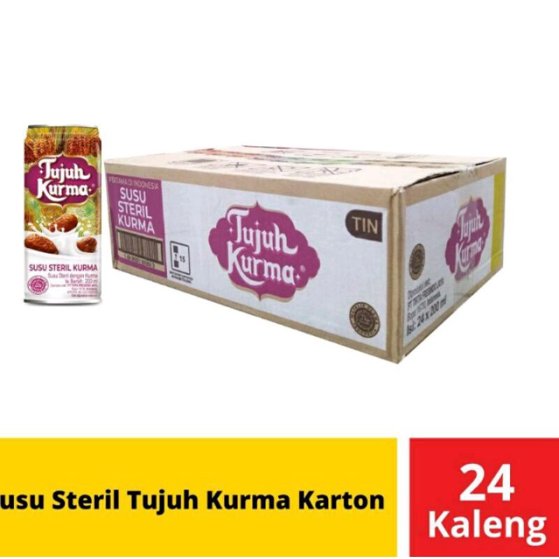 Susu Steril Tujuh Kurma 1 karton isi 24 kaleng @200ml