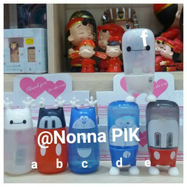 Gelas dan botol Minum 2in1 BIG HERO Baymax - Doraemon - Mickey MIKI