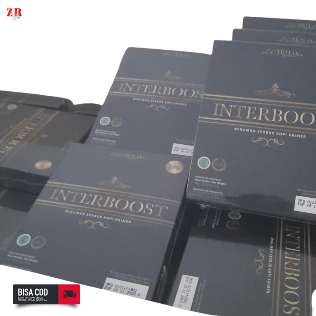 INTERBOOST 1 Box 10 Sachet | INTERBOOST Minuman Serbuk Kopi Krimer 1 Box 10 Sachet