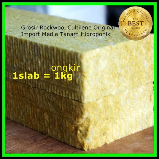 1 Slab Rockwool Cultilene Original Import Grosir Media Tanam Hidroponik