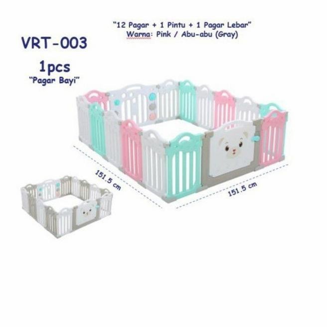 Baby Fence Pagar Bayi Babyroom Pagar Playground (12+2) VRT-003
