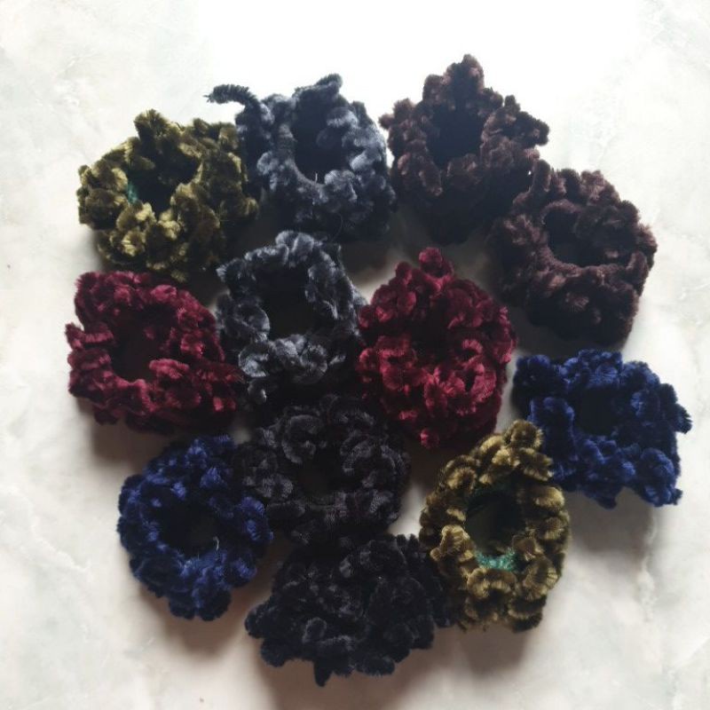 Ikat Rambut Ubur Ubur Kunciran Cendol Jumbo Hijab Cepol Aksesoris Murah-DONAT 50 HELAI