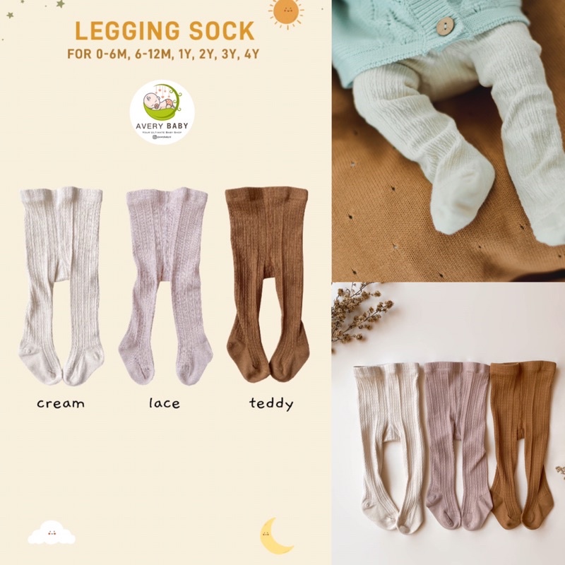 BOHOPANNA LEGGING SOCK / LEGGING SOCK BOHOPANNA/ LEGGING KAKI BAYI GIRL BOY