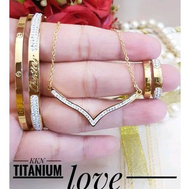 Titanium Set Perhiasan Wanita Dewasa 138221