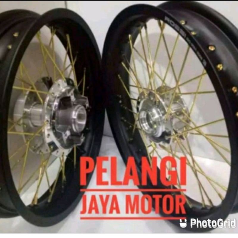 PAKET VELG UK 185 - 215 - MOTOR GL PRO - CB100 - PAKET VELG TROMOL JARI PLUS STELL JARI JARI