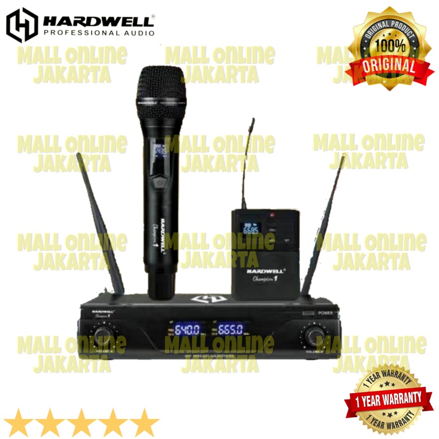 Mic wireless Hardwell Champion1 Microphone champion 1 Handle Clip on