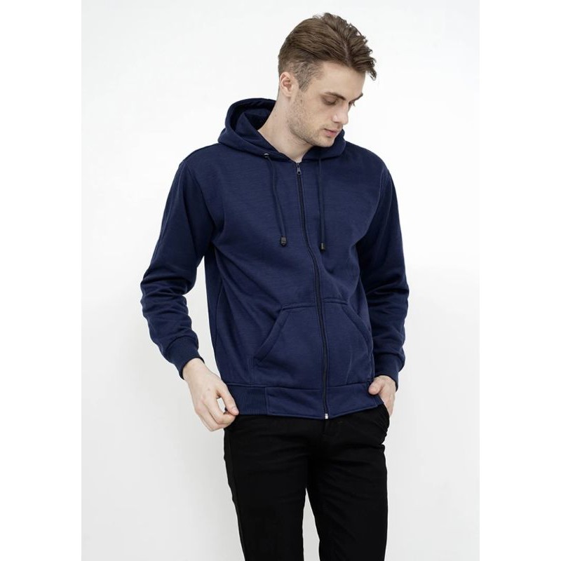 COD JAKET RES ZIPER SWEATER POLOS NAVY