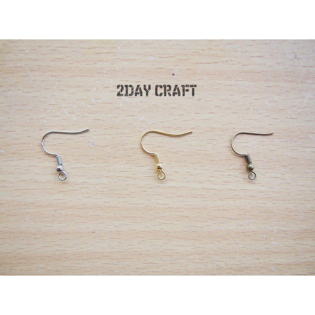 Kait Anting Monel isi 100 - Kait anting Stainless - Pengait Anting - Emas