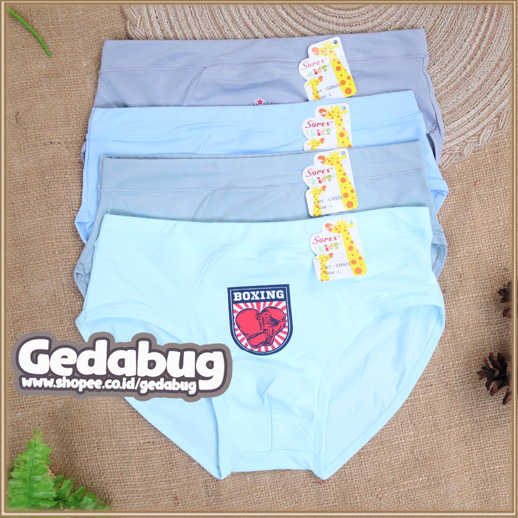 [3 pcs] Celana Dalam Sorex Kids GM 603 GM 604 GM 670 GM 852 Super Soft Boys CD Anak Sorex Laki Laki