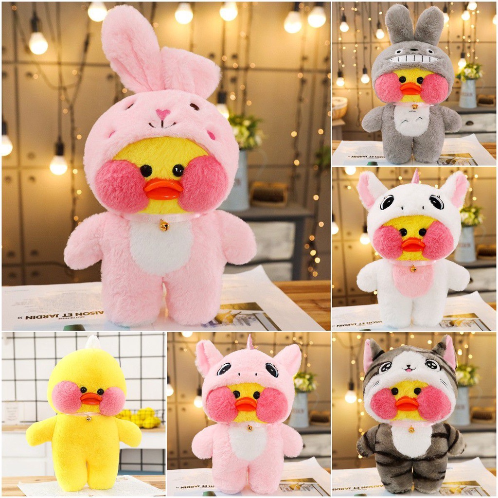 【Stock!】Boneka bebek lalafanfan cafe mimi duck Plush Toys Stuffed Doll